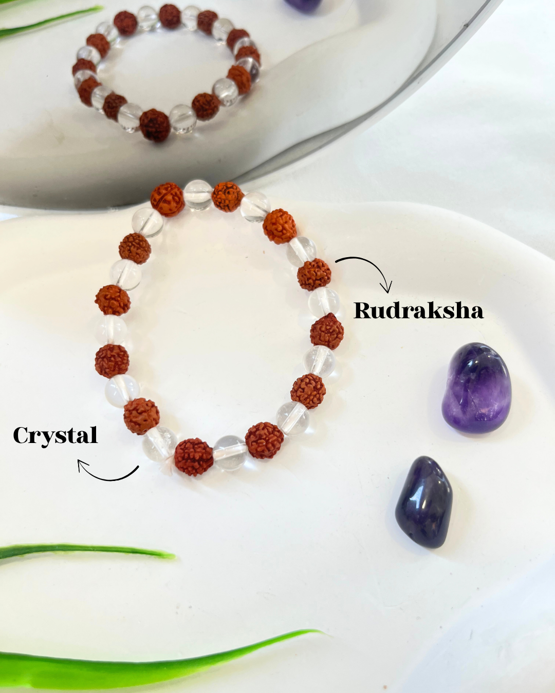 CRYSTAL RUDRAKSHA BRACELET (CLARITY, FOCUS & POSITIVE ENERGY)