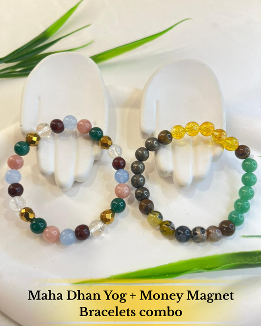 Maha DhanβYog & Money Magnet Bracelet Combo