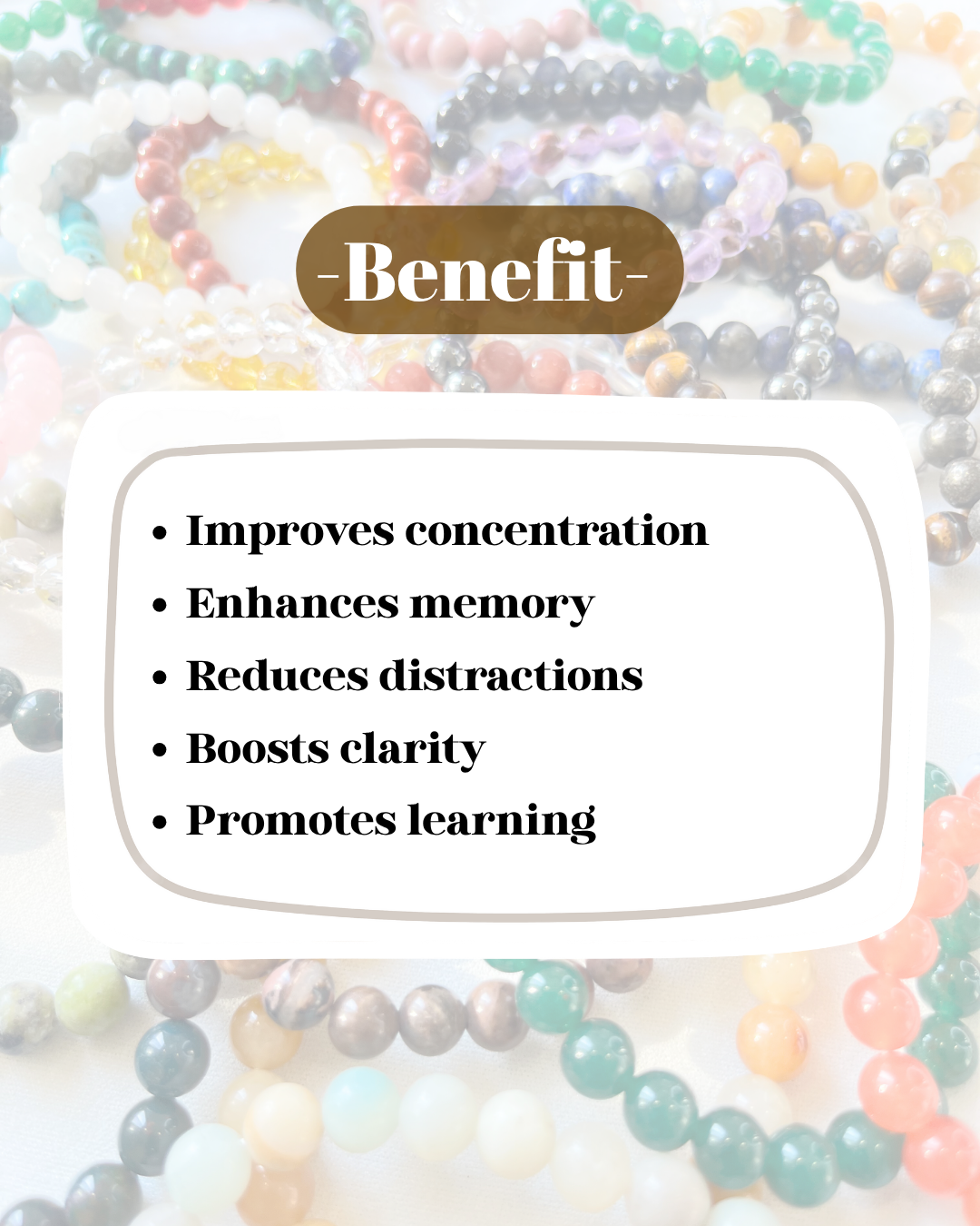 Study Focus Bracelet (Clarity, Confidence & Concentration)