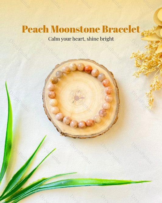Peach Moonstone Bracelet