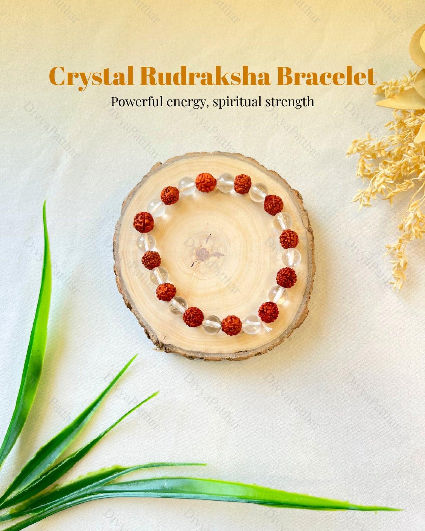CRYSTAL RUDRAKSHA BRACELET (CLARITY, FOCUS & POSITIVE ENERGY)