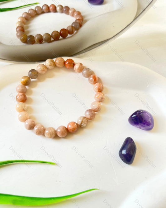 Peach Moonstone Bracelet