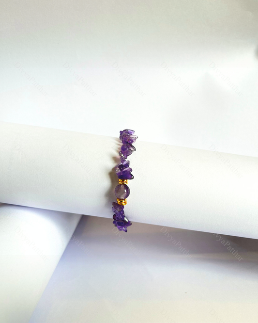 Premium Amethyst Chips Bracelet (Stress Relief, Mental Clarity & Spiritual Elegance)