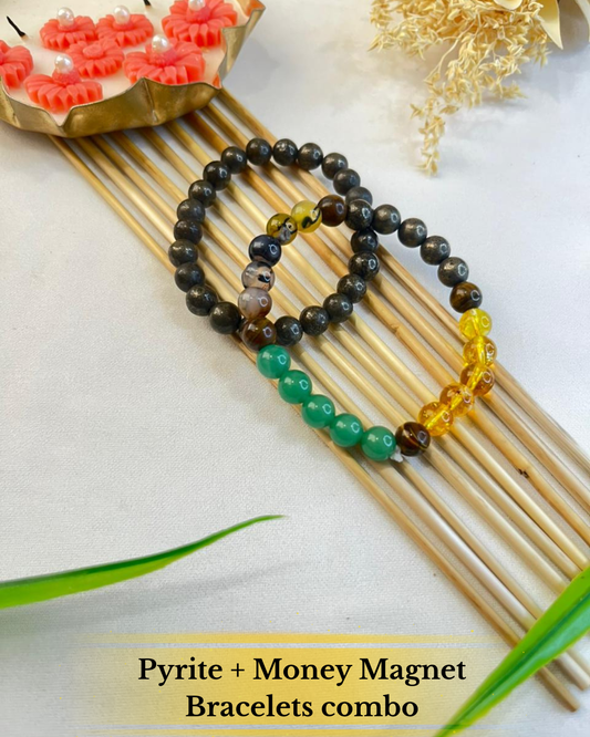 Money Magnet & Pyrite Bracelet Combo