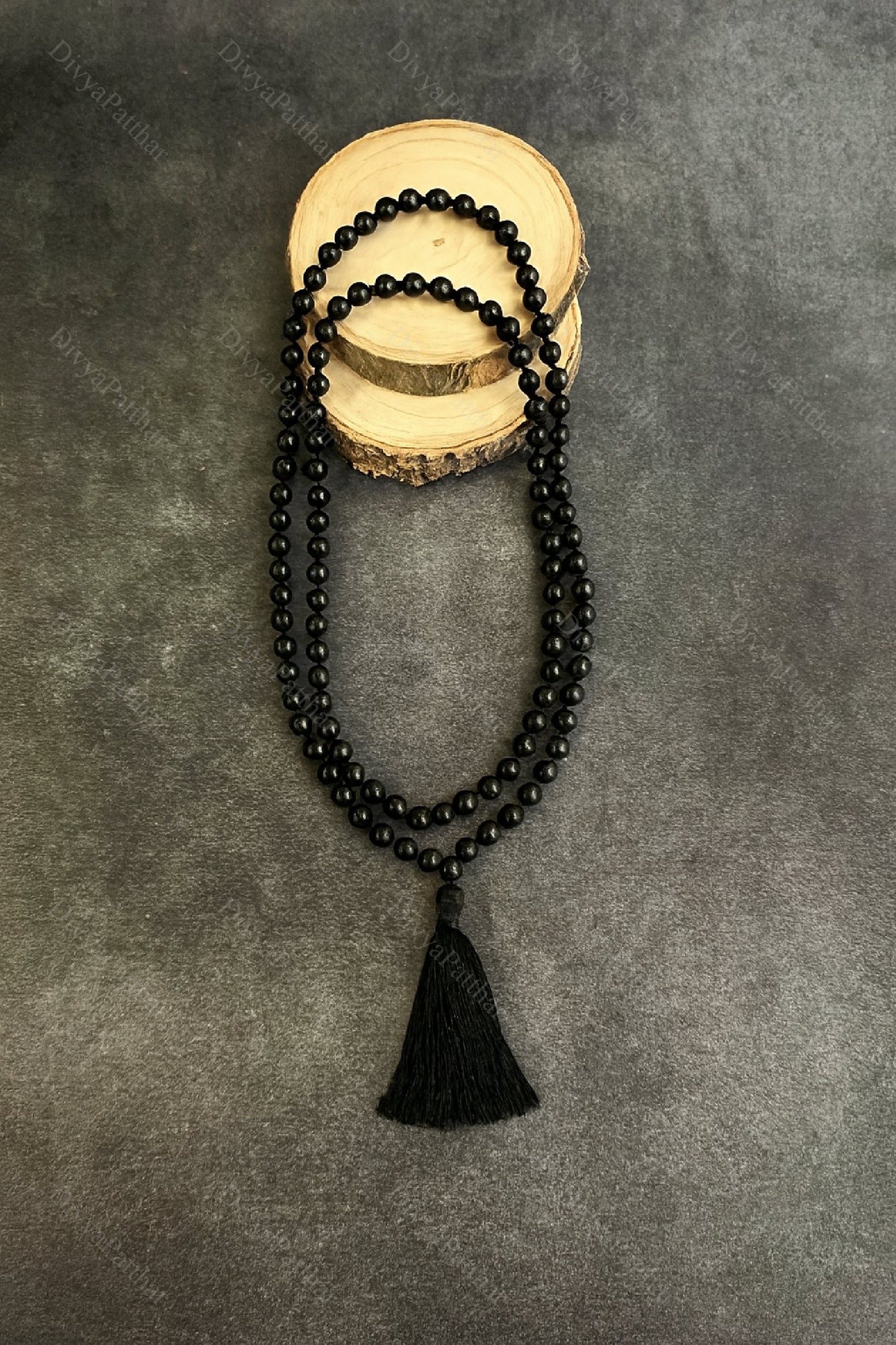 Black Tourmaline Jap Mala – Protection, Grounding & Energy Shield