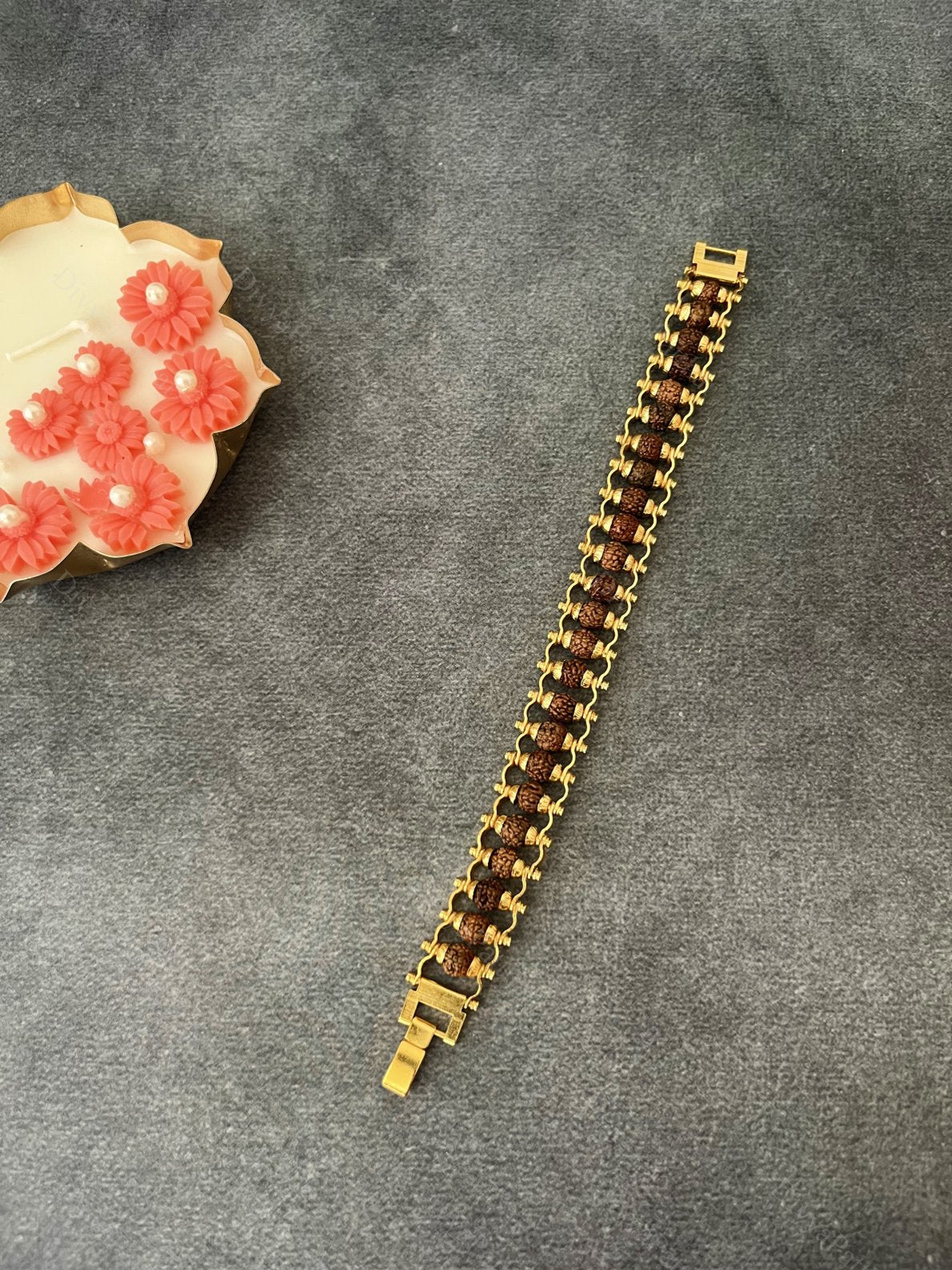 Golden Powerful Rudraksh Bracelet – Strength, Protection & Divine Energy