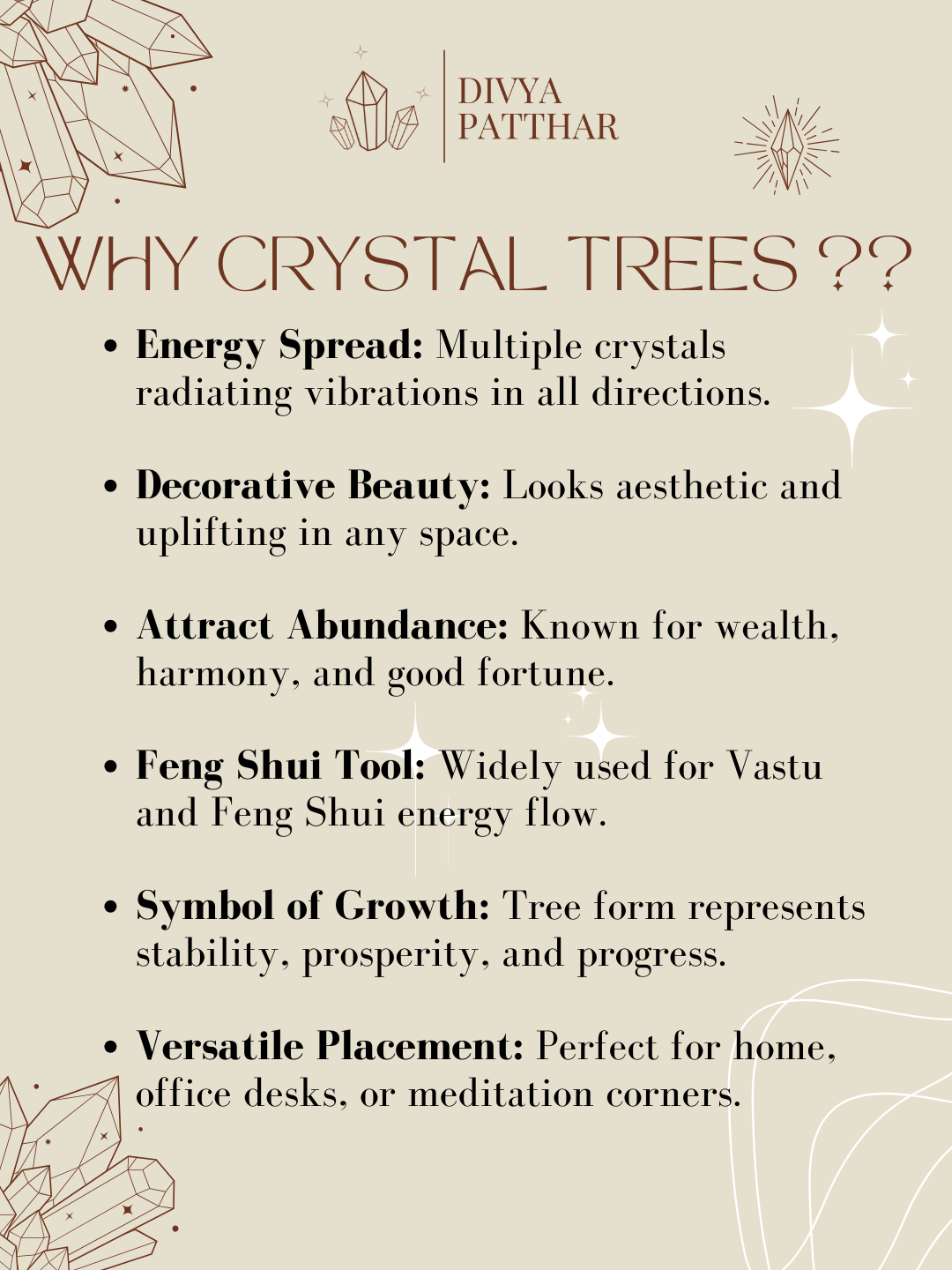 7 Chakra Crystal Tree – Balance, Healing & Positive Energy