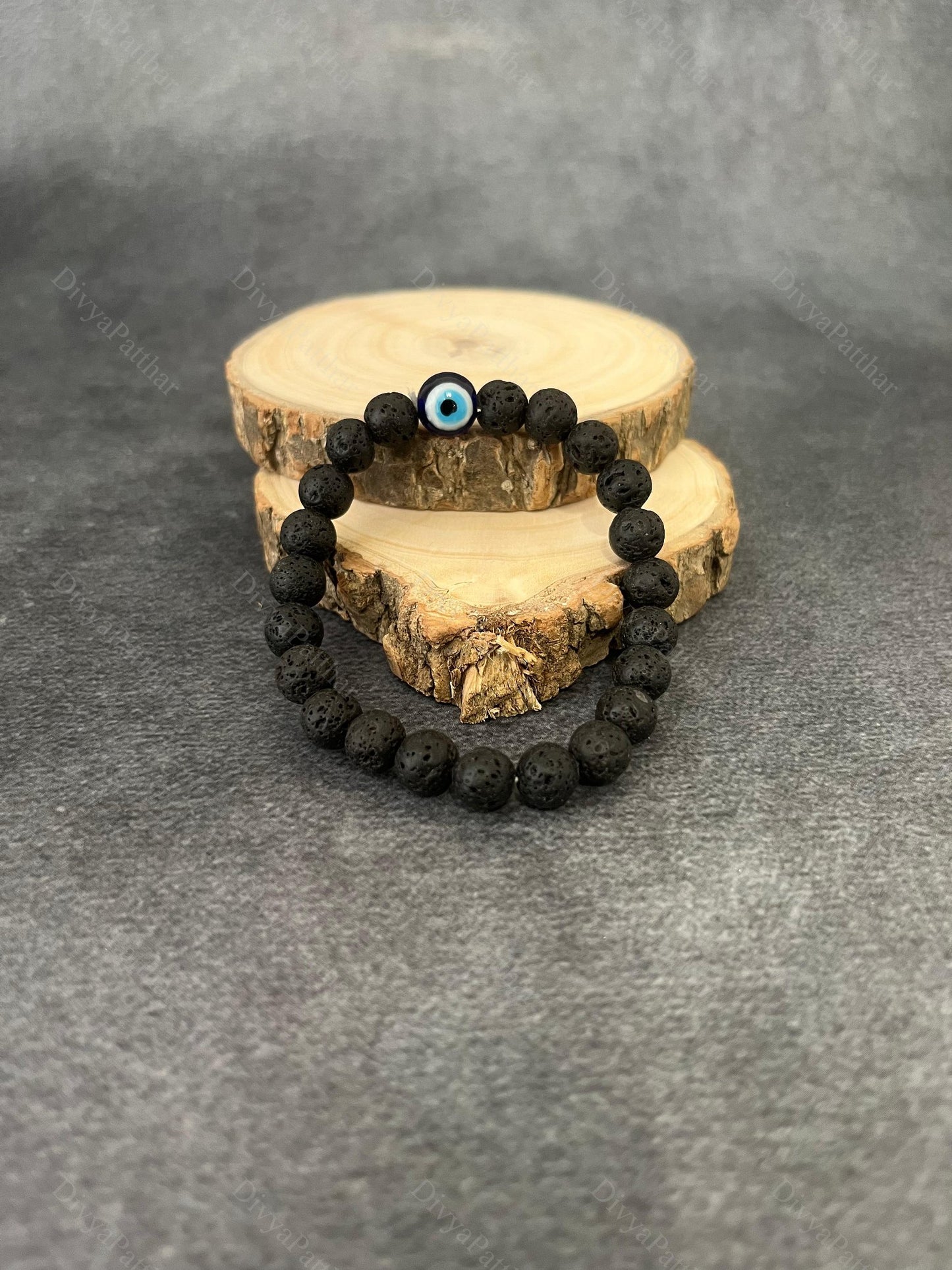 Free Evil Eye Lava  Bracelet