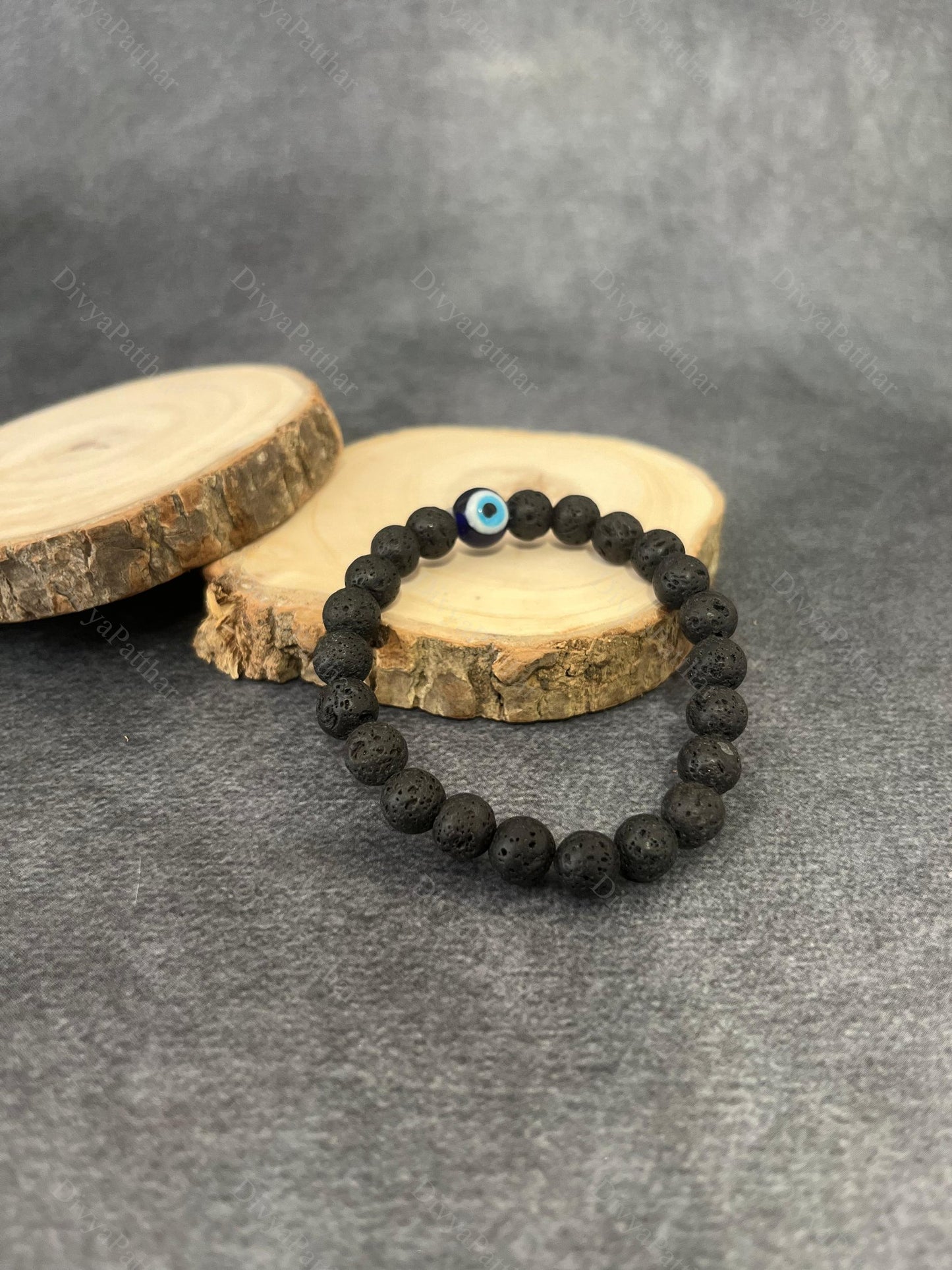 Free Evil Eye Lava  Bracelet