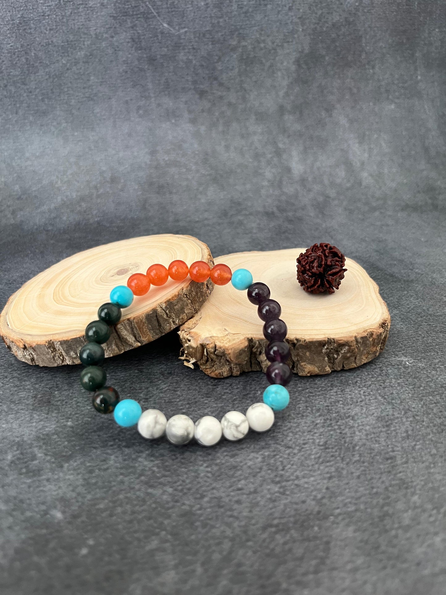 DIVYA DHANWANTRI – HEALTH COMBO ( Health & Healing Bracelet + Energised 5 Mukhi Rudraksha )