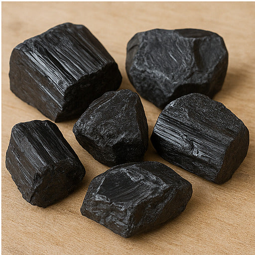 Black Tourmaline Raw Stone – Protection, Grounding & Energy Shield