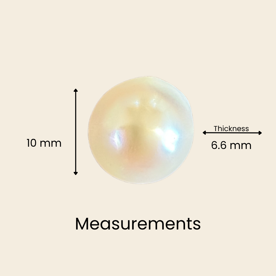 Natural Pearl (Moti) Gemstone – Round Shape (4.80 Carat | 5.23 Ratti | 10 × 6.6 mm)