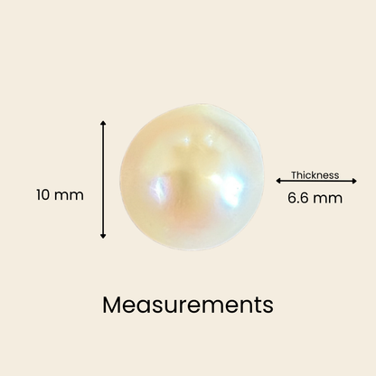 Natural Pearl (Moti) Gemstone – Round Shape (4.80 Carat | 5.23 Ratti | 10 × 6.6 mm)