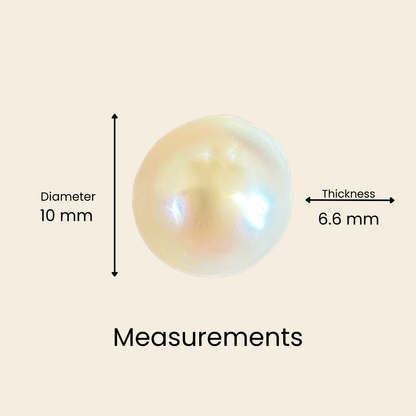 Natural Pearl (Moti) Gemstone – Round Shape (4.80 Carat | 5.23 Ratti | 10 × 6.6 mm)