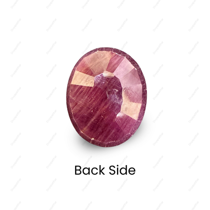 Natural Ruby (Manik) Gemstone – Oval Shape (5.95 Carat | 6.48 Ratti | 12.5 × 10.1 × 4.6 mm)