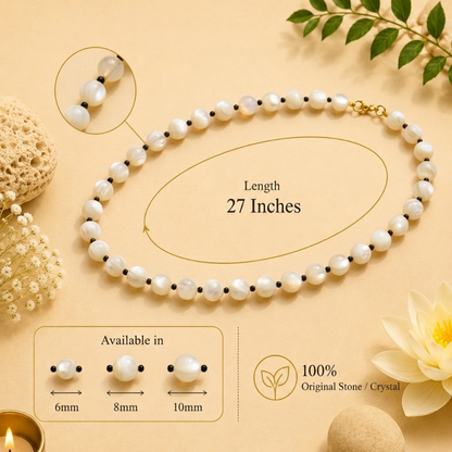 Mother of Pearl Mala – Peace, Emotional Balance & Divine Feminine Energy