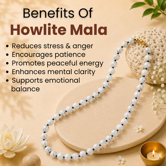 Howlite Mala – Calmness, Patience & Emotional Balance