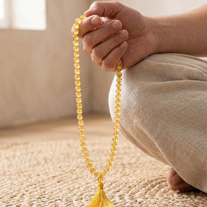 Citrine Jap Mala – Abundance, Positivity & Success