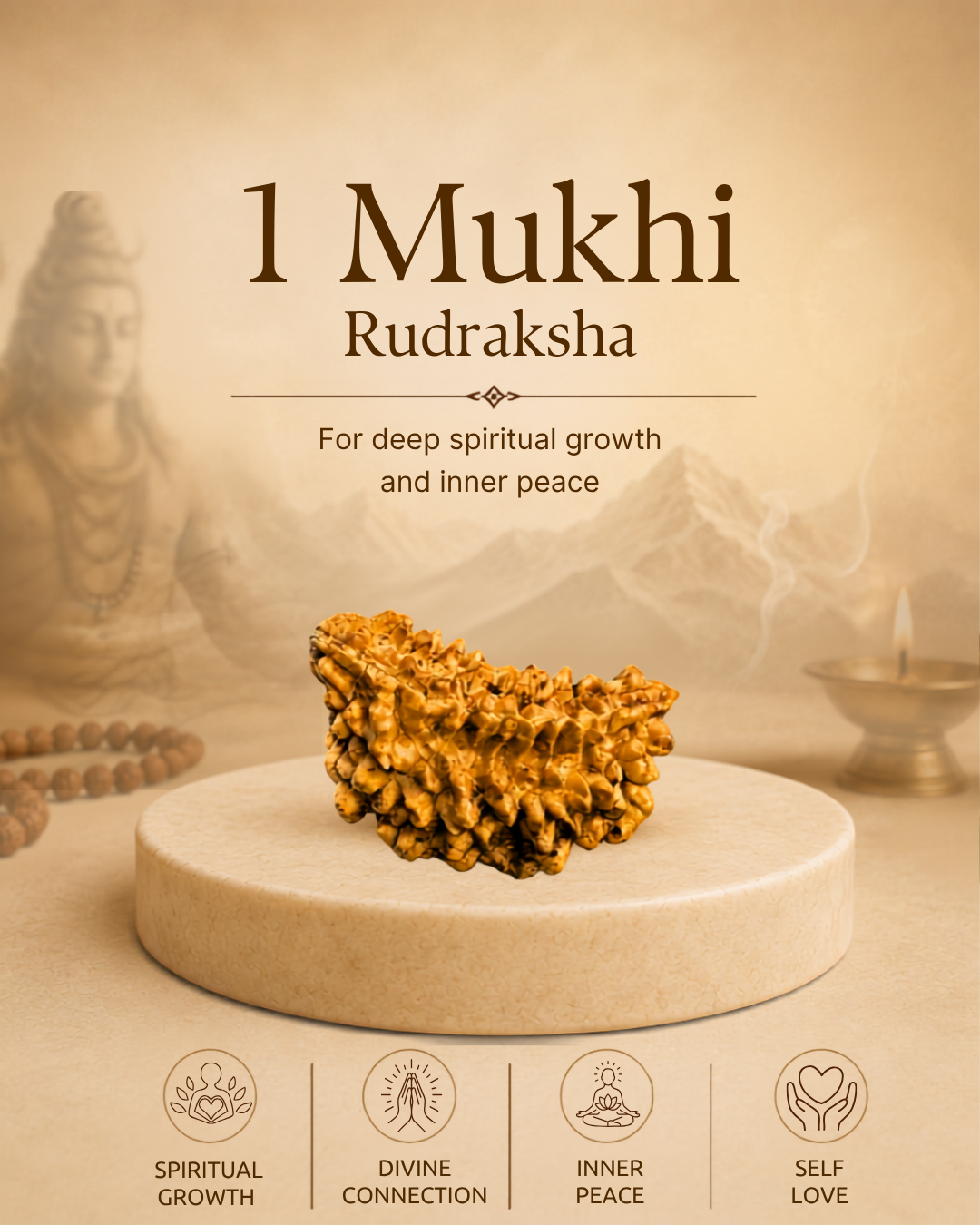 1 Mukhi Rudraksha (Natural | Rameshwaram Origin)