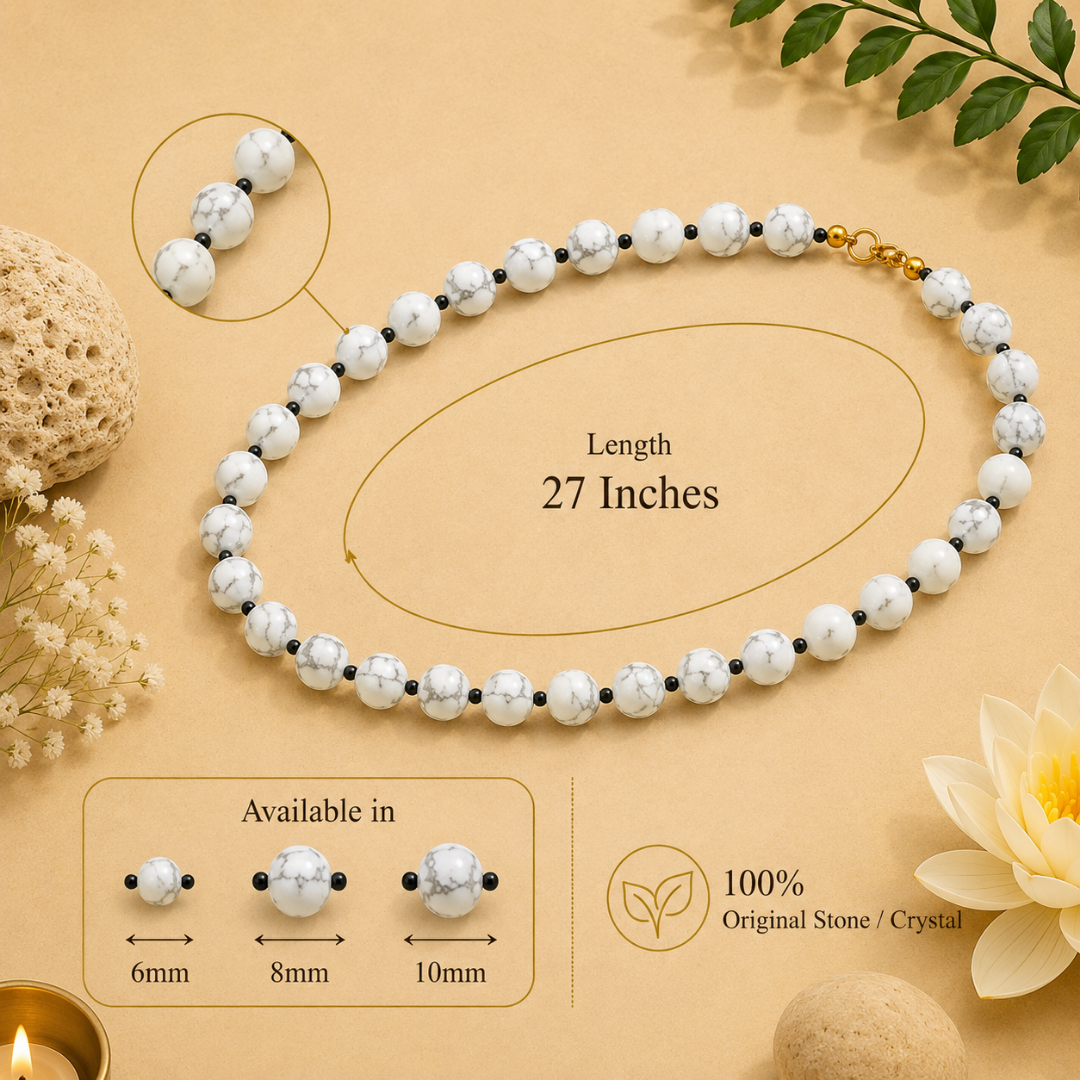 Howlite Mala – Calmness, Patience & Emotional Balance