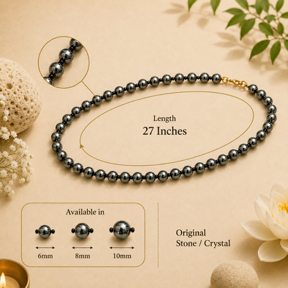 Hematite Mala – Grounding, Strength & Protection
