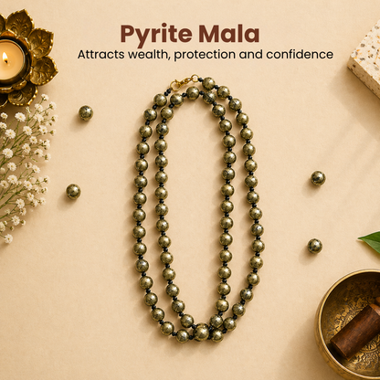 Pyrite Mala – Wealth, Protection & Success