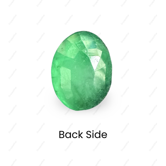 Natural Zambian Emerald (Panna) Gemstone – Oval Shape (4.25 Carat | 4.63 Ratti | 11.7 × 9 × 6 mm)