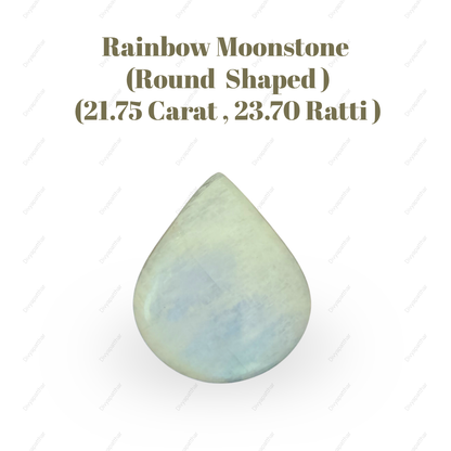Natural Rainbow Moonstone Gemstone – Pear Shape (21.75 Carat | 23.70 Ratti)