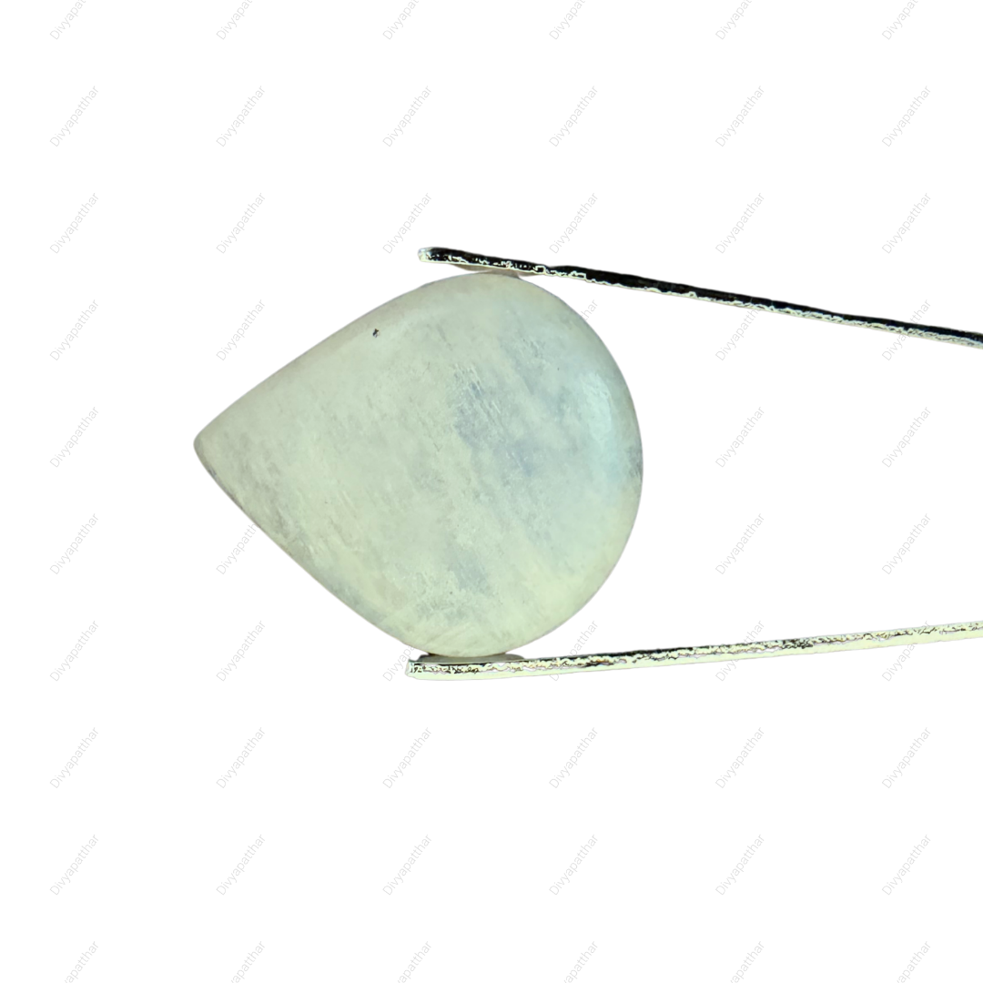 Natural Rainbow Moonstone Gemstone – Pear Shape (21.75 Carat | 23.70 Ratti)
