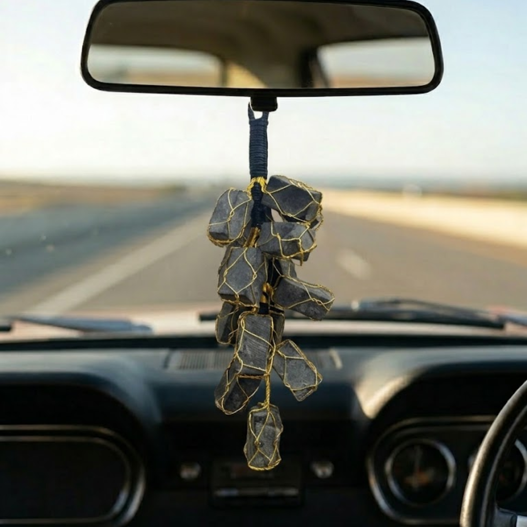 Black Tourmaline Hanging (Protection, Grounding & Energy Shield)