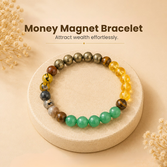 Natural Money Magnet Bracelet (Attract Wealth, Luck & Grounded Growth)