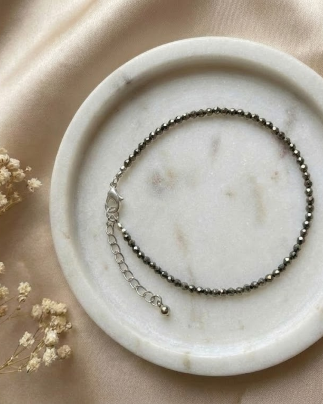 Natural Pyrite Anklet (Wealth, Protection & Confidence Energy)