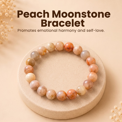 Peach Moonstone Bracelet