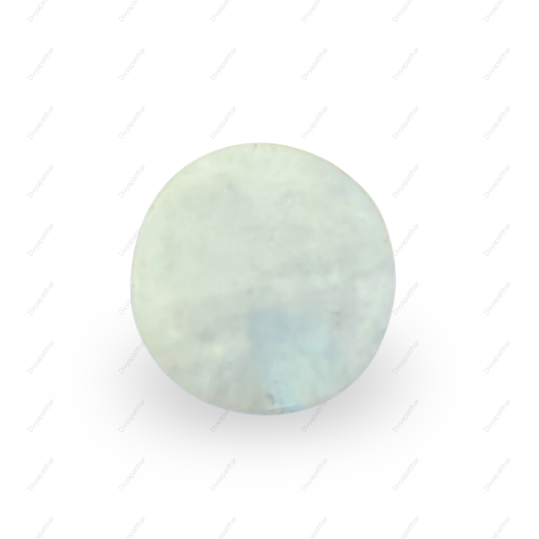 Natural Rainbow Moonstone Gemstone – Round Shape (4.25 Carat | 4.63 Ratti)