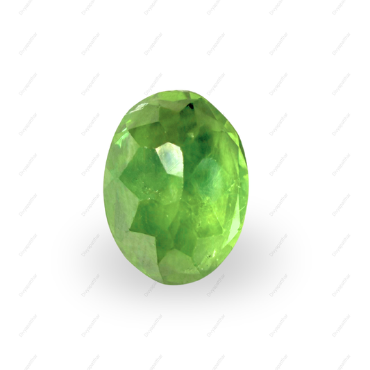 Natural Peridot Gemstone – Oval Shape (3.40 Carat | 3.70 Ratti)