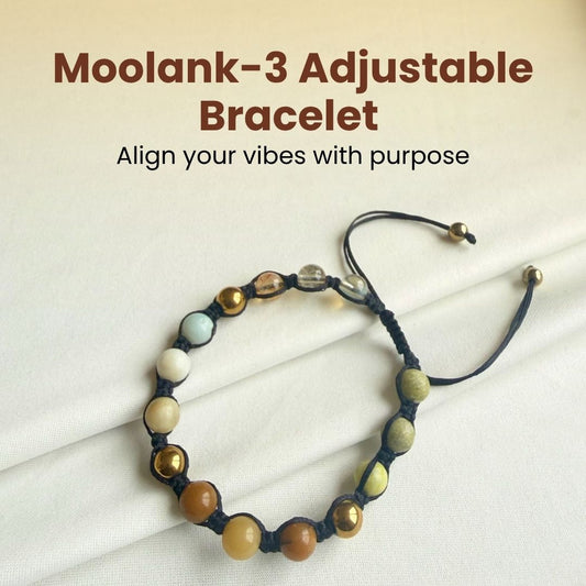 Moolank 3 Power Adjustable Bracelet (Wisdom, Expression & Abundance)