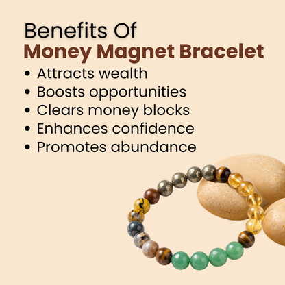 Natural Money Magnet Bracelet (Attract Wealth, Luck & Grounded Growth)