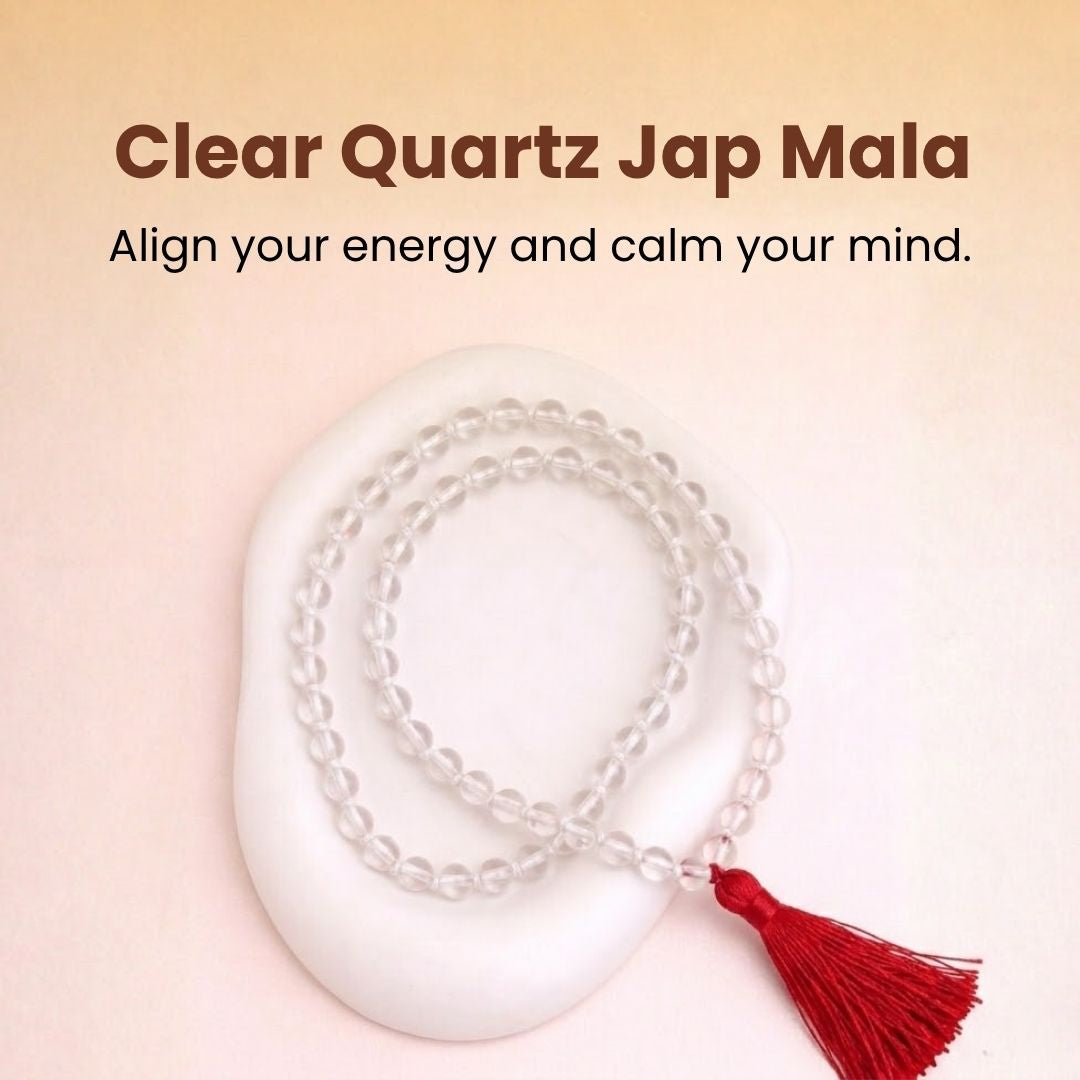 Clear Quartz Jap Mala – Clarity, Healing & Energy Amplification