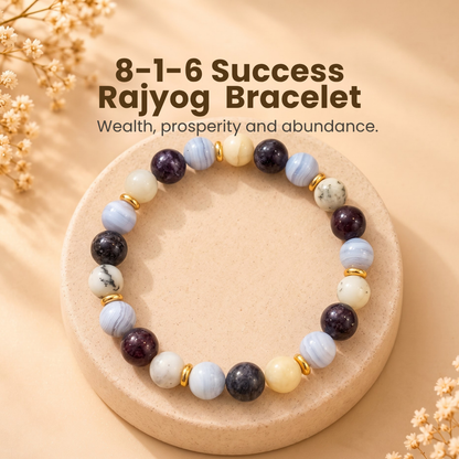 Success Rajyog Bracelet (8-1-6) – Confidence, Ambition and Professional Growth