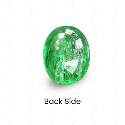 Natural Emerald (Panna) Gemstone – Oval Shape (8.03 Carat | 8.75 Ratti | 14.4 × 11.3 × 7 mm)