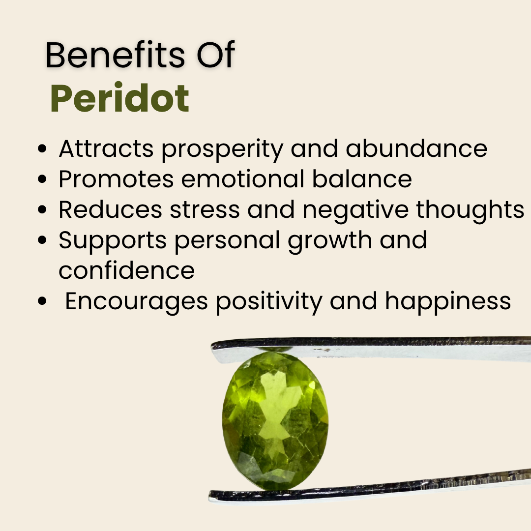 Natural Peridot Gemstone – Oval Shape (3.40 Carat | 3.70 Ratti)