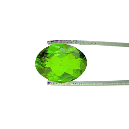 Natural Peridot Gemstone – Oval Shape (3.90 Carat | 4.25 Ratti)