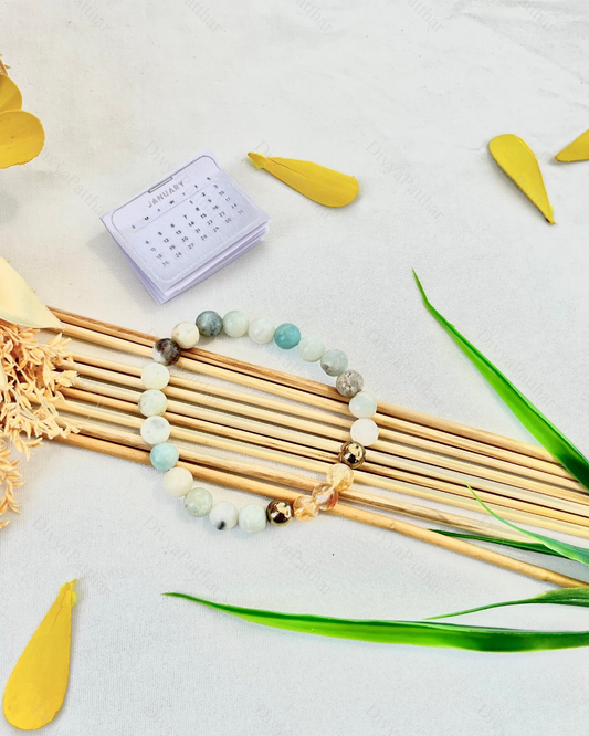 PERSONAL YEAR 3 BRACELET (Amazonite • Golden Pyrite • Citrine)