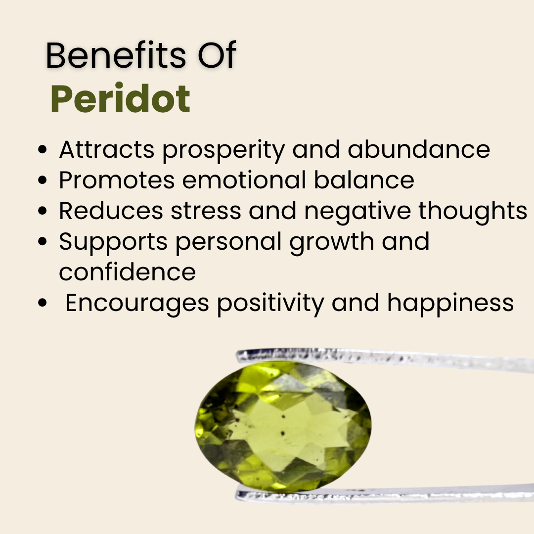 Natural Peridot Gemstone – Oval Shape (3.90 Carat | 4.25 Ratti)