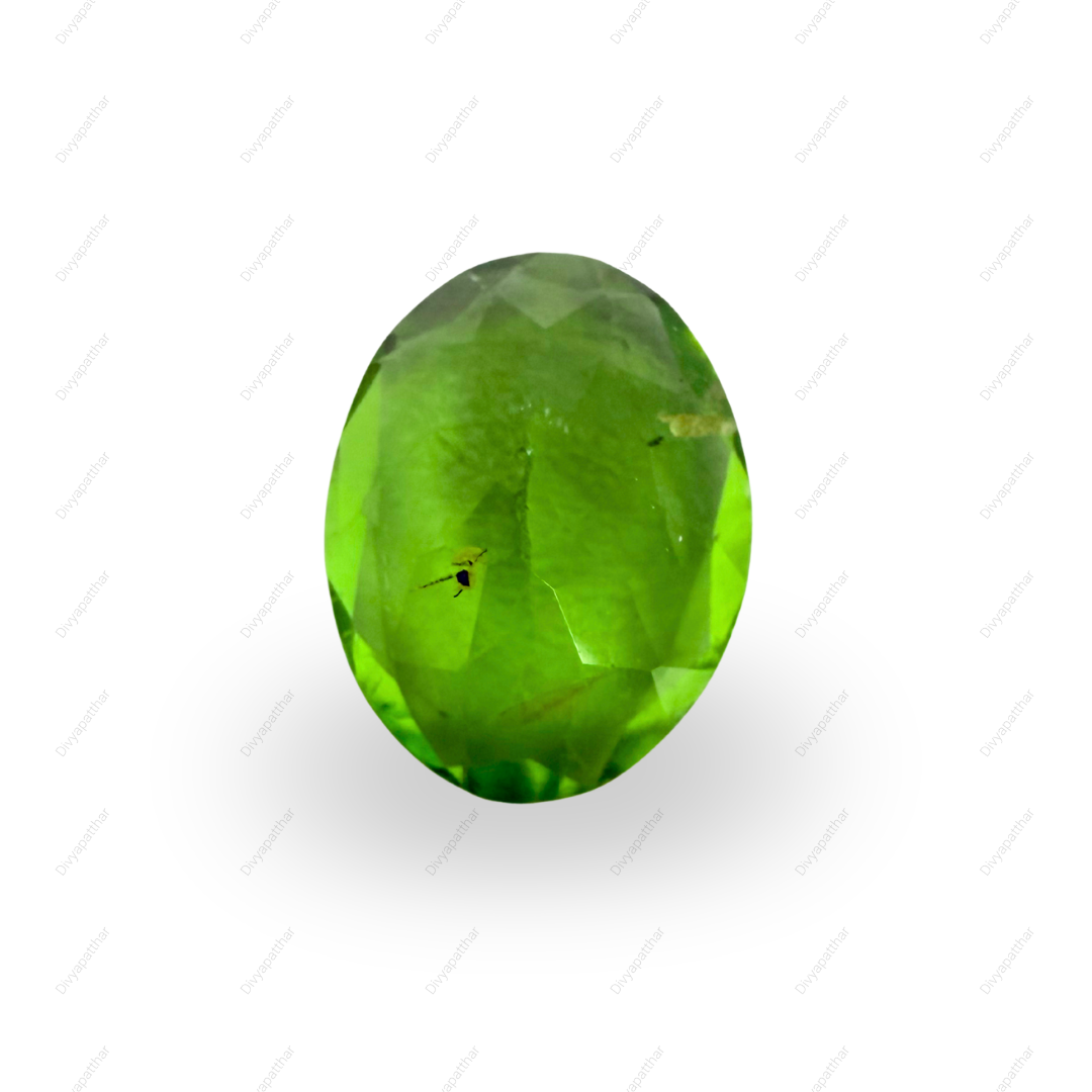 Natural Peridot Gemstone – Oval Shape (3.00 Carat | 3.27 Ratti)