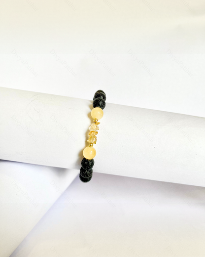 Premium Citrine Lava Bracelet (Success, Wealth & Positive Confidence)