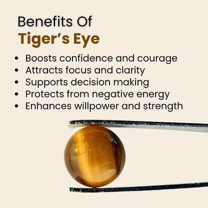 Natural Tiger's Eye Gemstone – Round Shape (3.85 Carat | 4.19 Ratti)