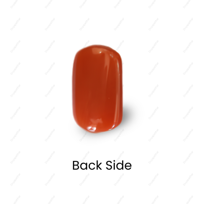 Natural Red Coral (Moonga) Gemstone – Cabochon Shape (6.05 Carat | 6.59 Ratti | 13.1 × 7.9 × 7.2 mm)
