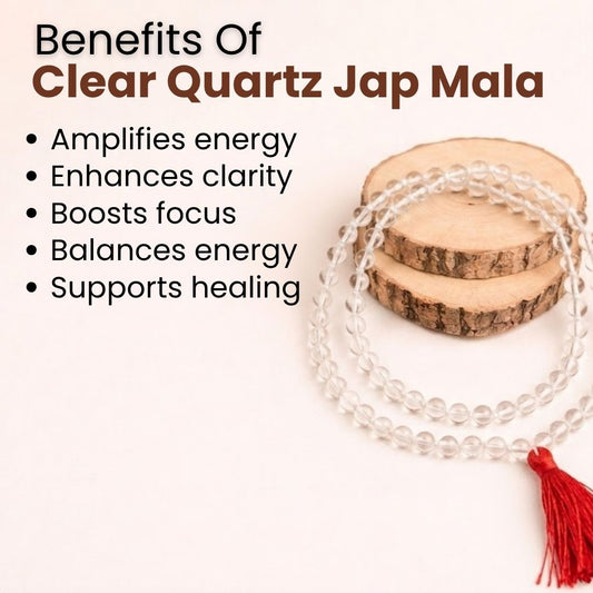 Clear Quartz Jap Mala – Clarity, Healing & Energy Amplification