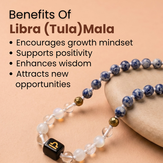 Libra Zodiac Mala – Wisdom, Clarity & Emotional Balance
